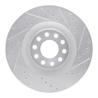 R1 Concepts EDZ-73026R Brake Rotor Drilled and Slotted Silver
